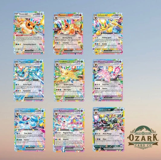 Prismatic Evolutions - Eeveelutions Ex Set Lot 9 Cards